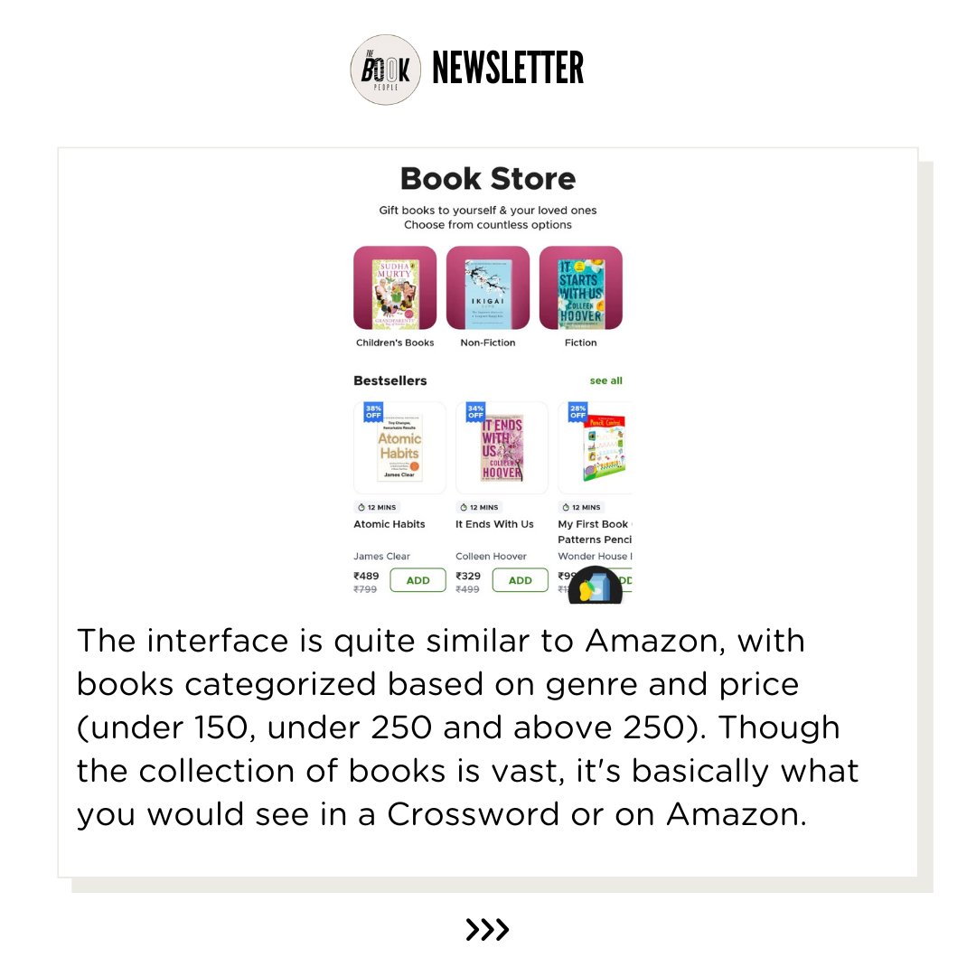 boundindia's tweet image. Could Blinkit's initiative to deliver books to our doorsteps change the way we see bookstores?
The Book People explores how Blinkit's 10-min delivery promise now extends to books along with just groceries
Subscribe now: shorturl.at/ejqIY
#books #blinkit #india #newsletter
