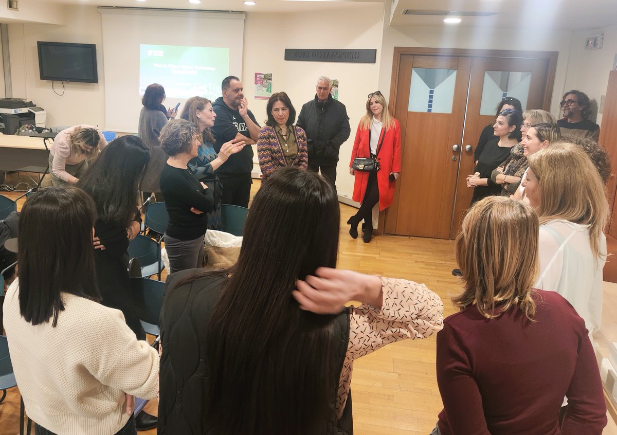 The participants of the 5th workshop of the <a href="/UP2030_HE/">UP2030 HE</a> project in #Thessaloniki co-shaped a common #vision for the neighborhood of #Dioikitiriou  Green,Clean,Pollution-Free,Friendly &amp; more inclusive!  #up2030 #climateneutrality #justtransition #horizon #horizoneurope