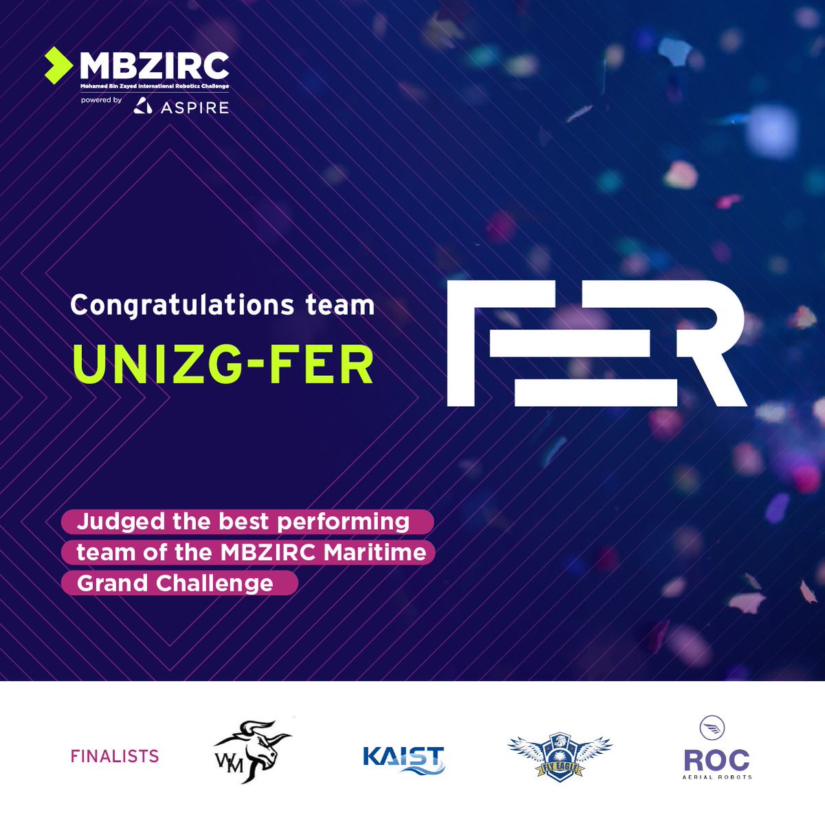 Congratulations to the top performing teams in this year’s competition! 🎉​ While there were no official winners, @aspireuae recognizes the talent demonstrated: Best Performing Team: UNIZG-FER ​ 2nd Best Performing Team: @kaistpr 3rd Best Performing Team: Fly Eagle