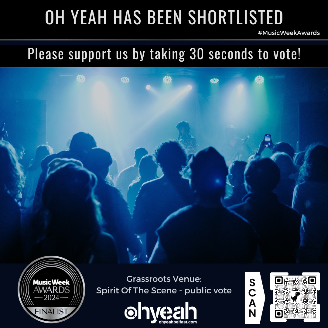 Last chance to vote for @OhYeahCentre – Grassroots Venue: Spirit of the Scene at the MusicWeek Awards. Voting closes 5pm. Show the love. musicweekawards.com/2024grassroots…