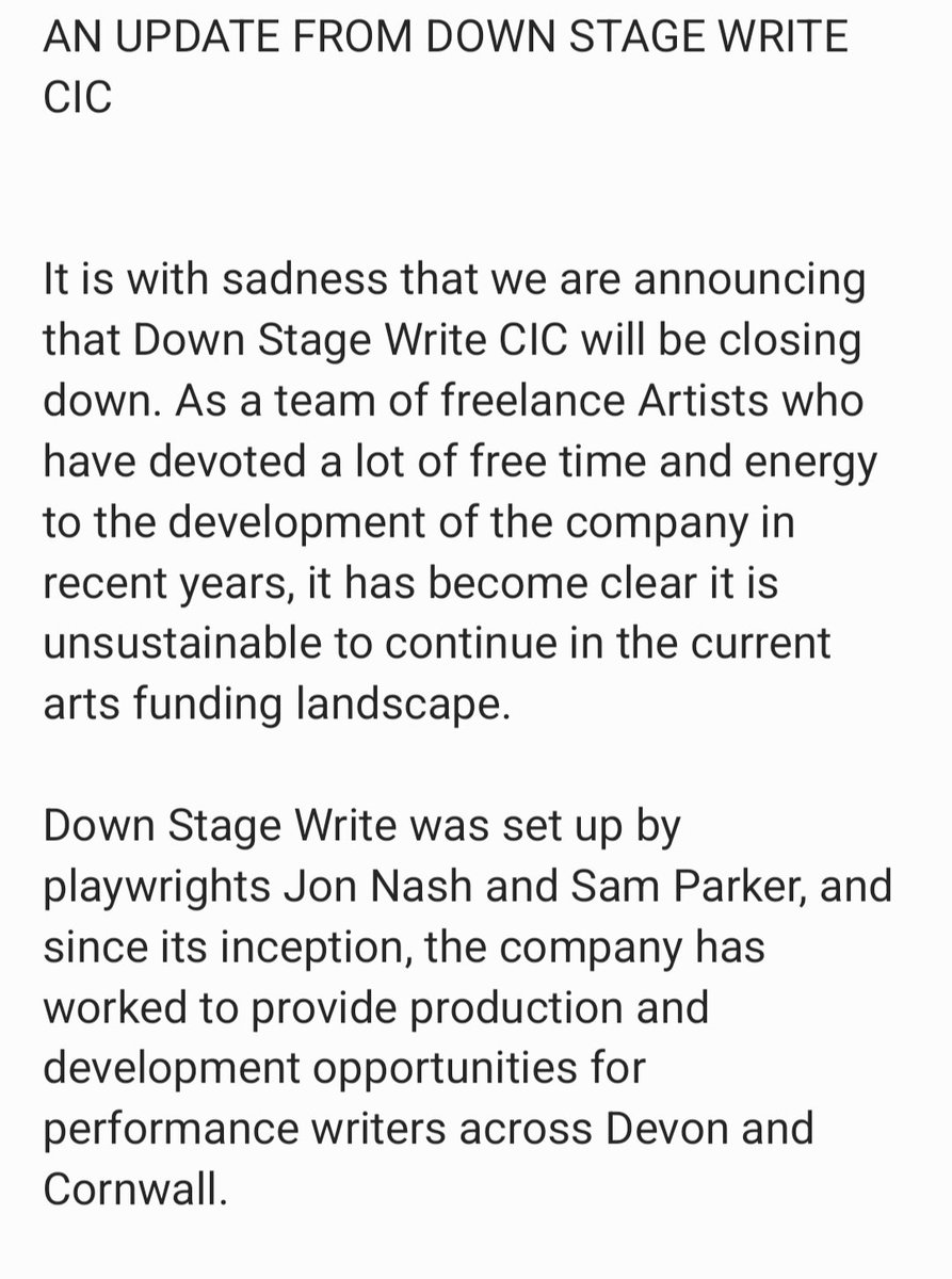 Down Stage Write tweet media