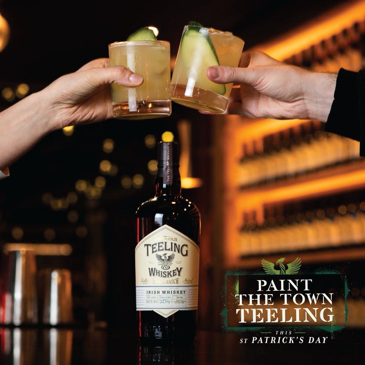 The only (Liquid) Gold you’ll need this St. Patrick’s Day to Paint the Town Teeling! Have you got your bottle of Teeling Small Batch at the ready? #TeelingWhiskey #PaintTheTownTeeling #StPatricksDay #SmallBatch