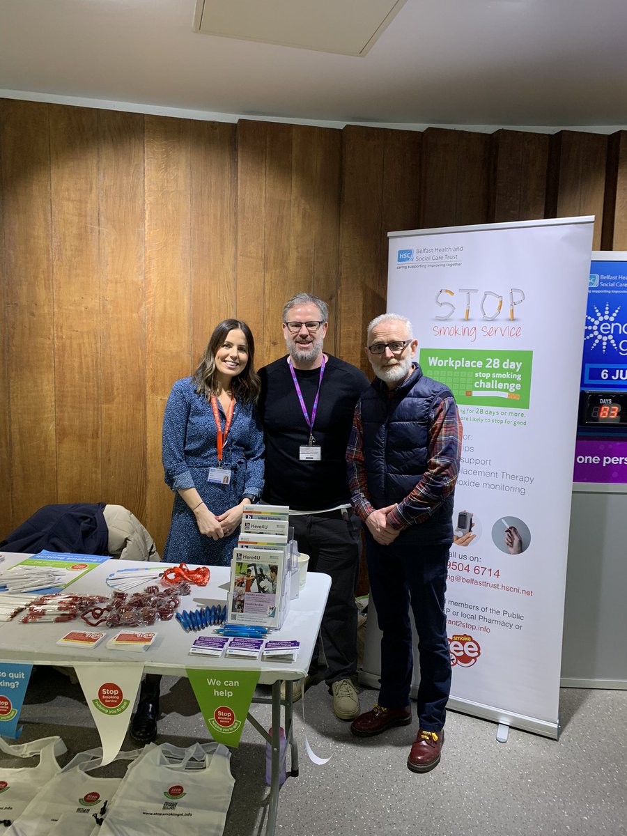 LauraThomp58336's tweet photo. Great to bump into the Health Improvement Team on RVH site today promoting “Make March your month to Quit” Lots of information and support available @BelfastTrust #Bwell https://t.co/77hRmCzN6P