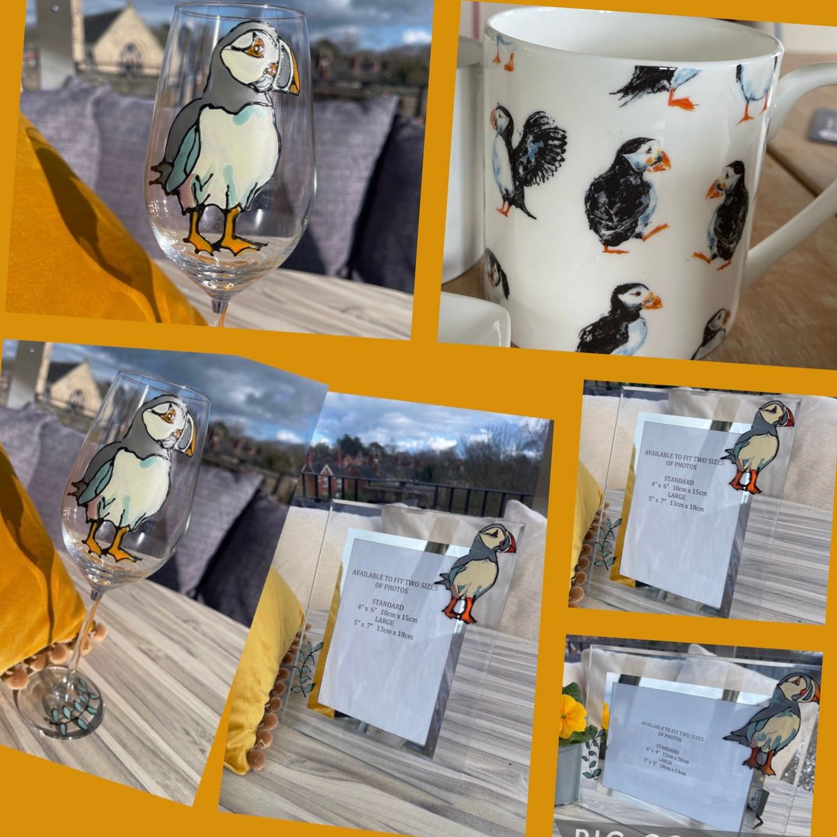 PUFFINS AHOY!!!
Take a look at our puffin collection we have wine glasses and photo frames hand painted in 3D with infills of neutral colours with a splash of orange. And, you can make them extra special with adding personalisation.
<a href="/dreamairshop/">DreamairLtd</a> 
#dreamair #dreamairshop
