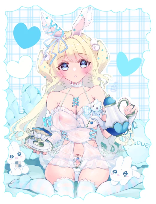 𝓗𝓪𝓹𝓹𝔂?¿𝓦𝓱𝓲𝓽𝓮 𝓣𝓮𝓪 𝓟𝓪𝓻𝓽𝔂 #ホワイトデー2024  #イラスト #illustraion 