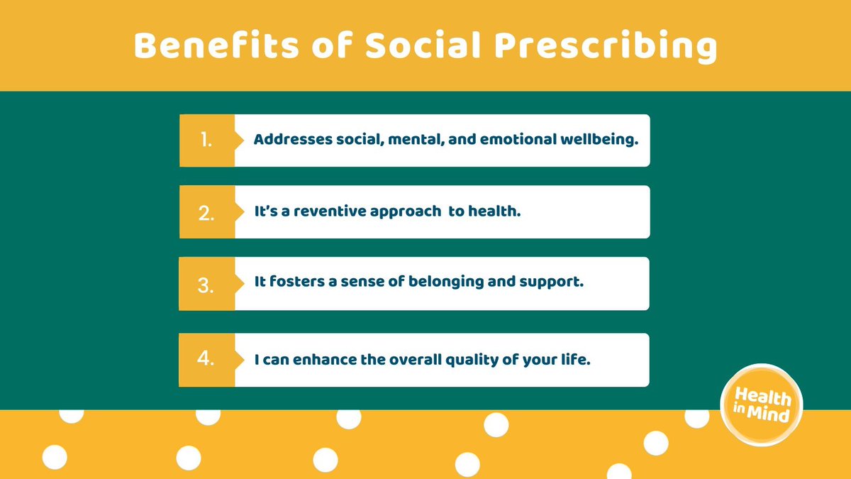 Discovering the Power of Social Prescribing! 💙 Embracing a holistic approach to health by connecting individuals with community resources. From exercise classes to support groups, it's about addressing social determinants for a healthier, happier life.