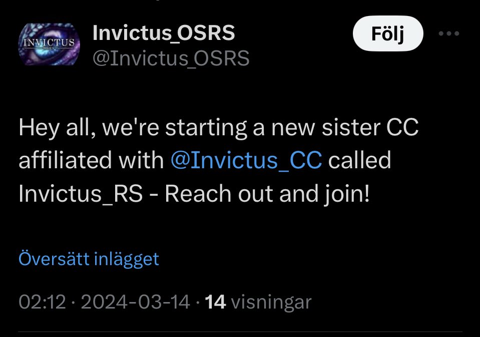 Invictus_CC's tweet photo. We are not affiliated with @Invictus_OSRS in any type of way. Please report the account as they have stolen our information &amp; images. 🙏 https://t.co/EZYUwiFxG0