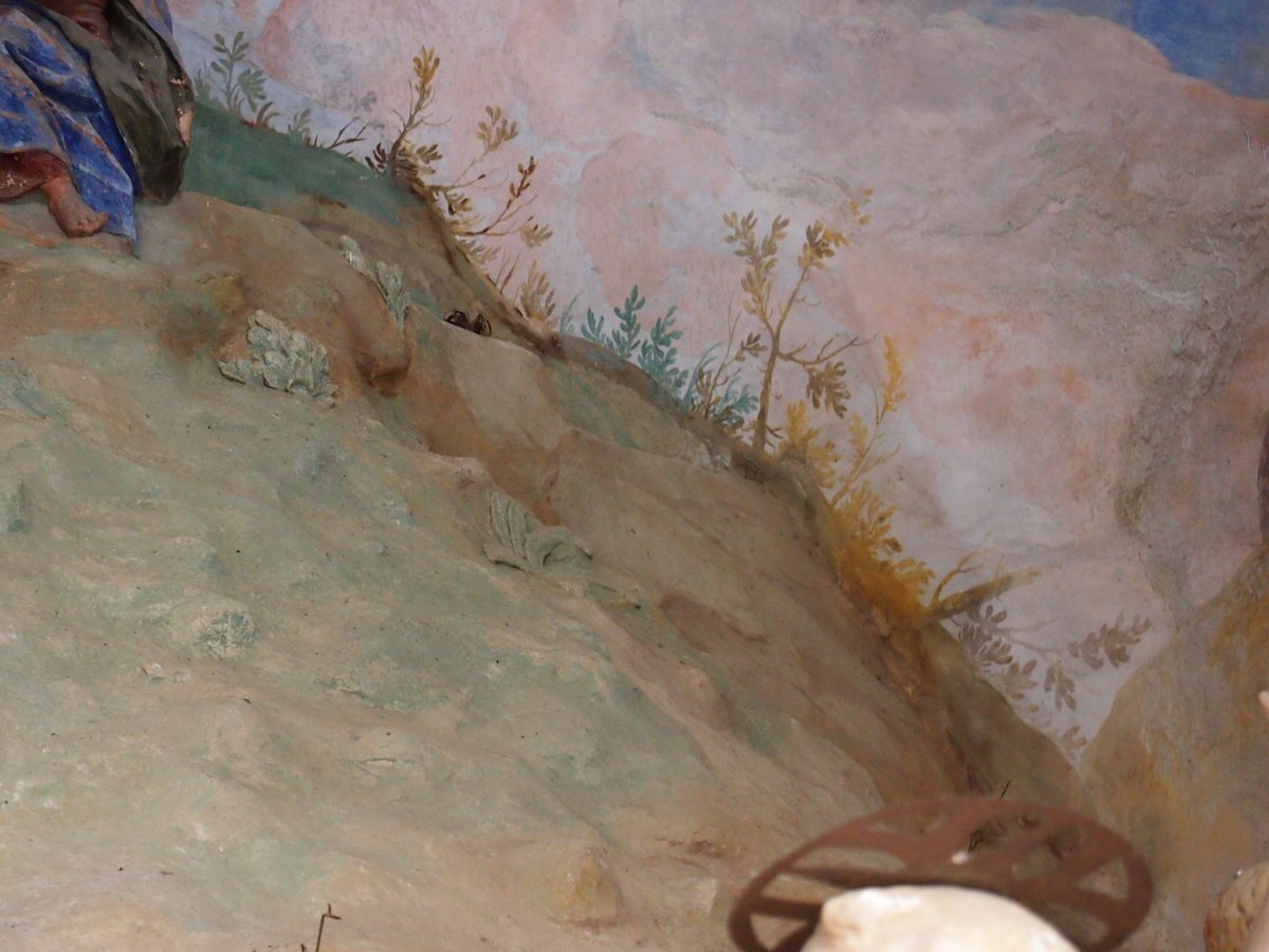 OU_ArtHistory's tweet image. Dr Carla Benzan (@CarlaBenzan) is presenting her research this afternoon at the University of Essex. Her paper is titled 'Ecocriticism in the Alps: mountainous conversion at the Sacro Monte di Varallo' and looks at an enormous stucco mountainside constructed in the chapel. 1/2