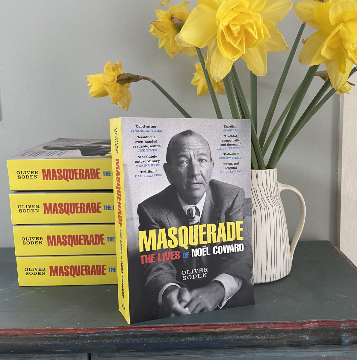 Spring is here, sort of, and so is the paperback of my book 🎭Masquerade: The Lives of Noel Coward🎭 - out today. amzn.eu/d/a0ukrDg