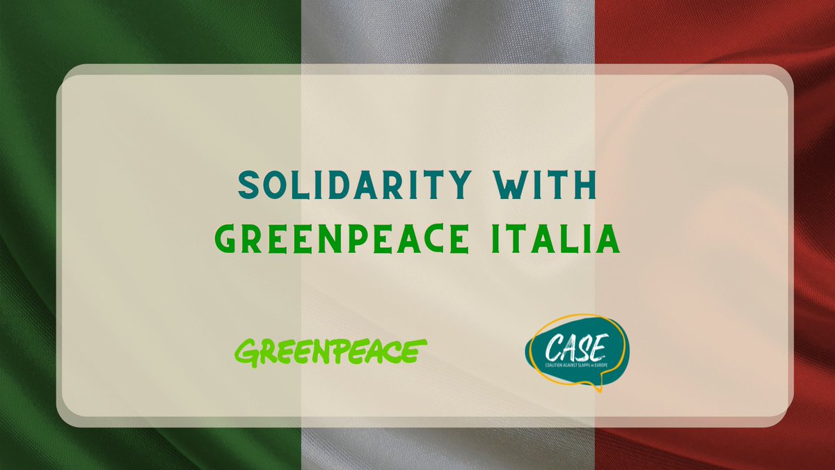 🇮🇹💚✊Solidarity w/ @Greenpeace_ITA Energy company @eni's threat of yet another libel lawsuit against Greenpeace Italy, the third in under a year, is unacceptable. It's clear retaliation for Greenpeace's vital environmental work & demonstrating harmful impact of fossil fuels.