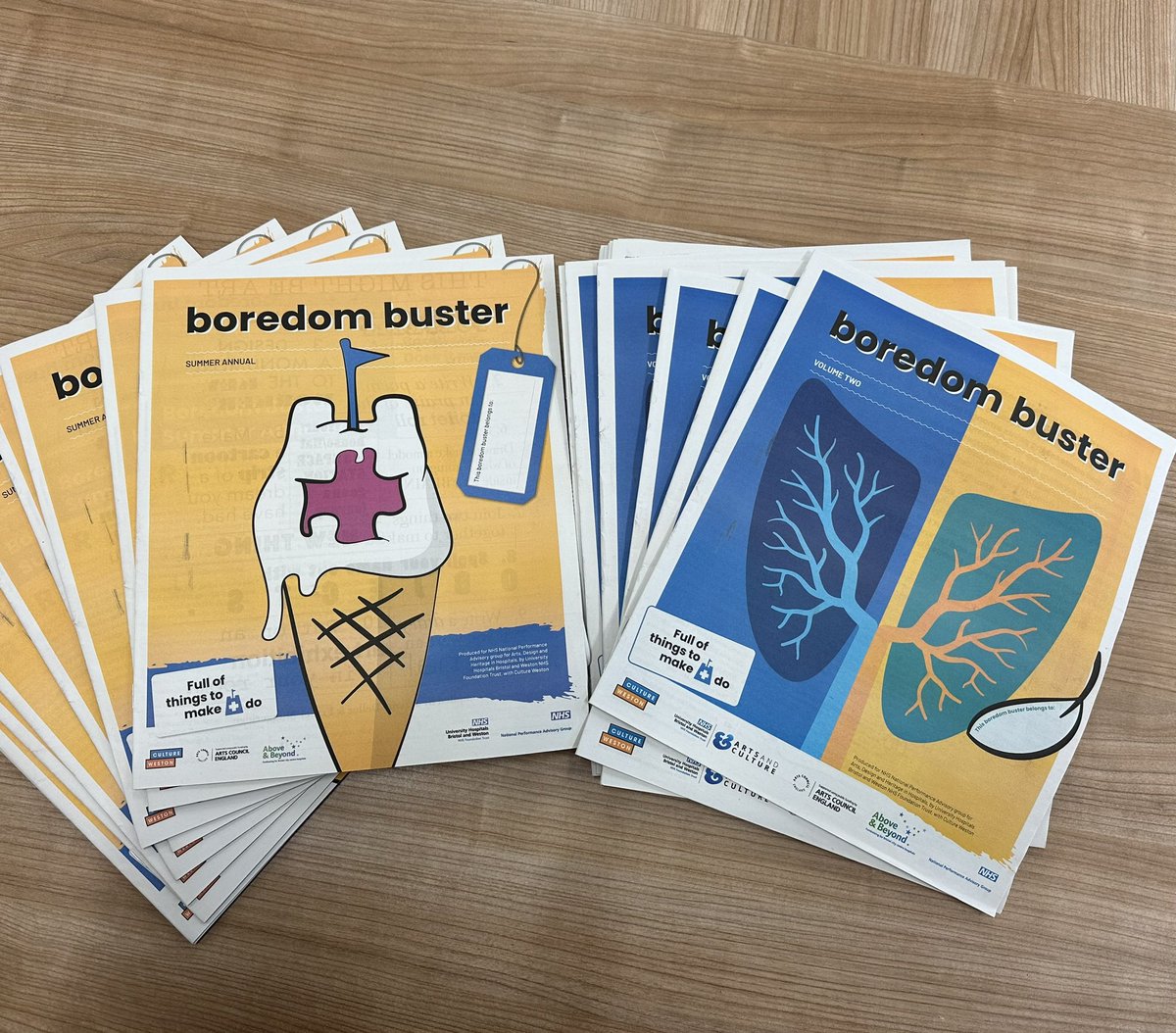 Fresh Arts have delivered 4300 Boredom Buster newspapers to 45 locations across @NorthBristolNHS Have you found a copy? We hope both patients and staff enjoy reading them & doing the activities together. Massive thank you to all the artists & contributors of the papers!