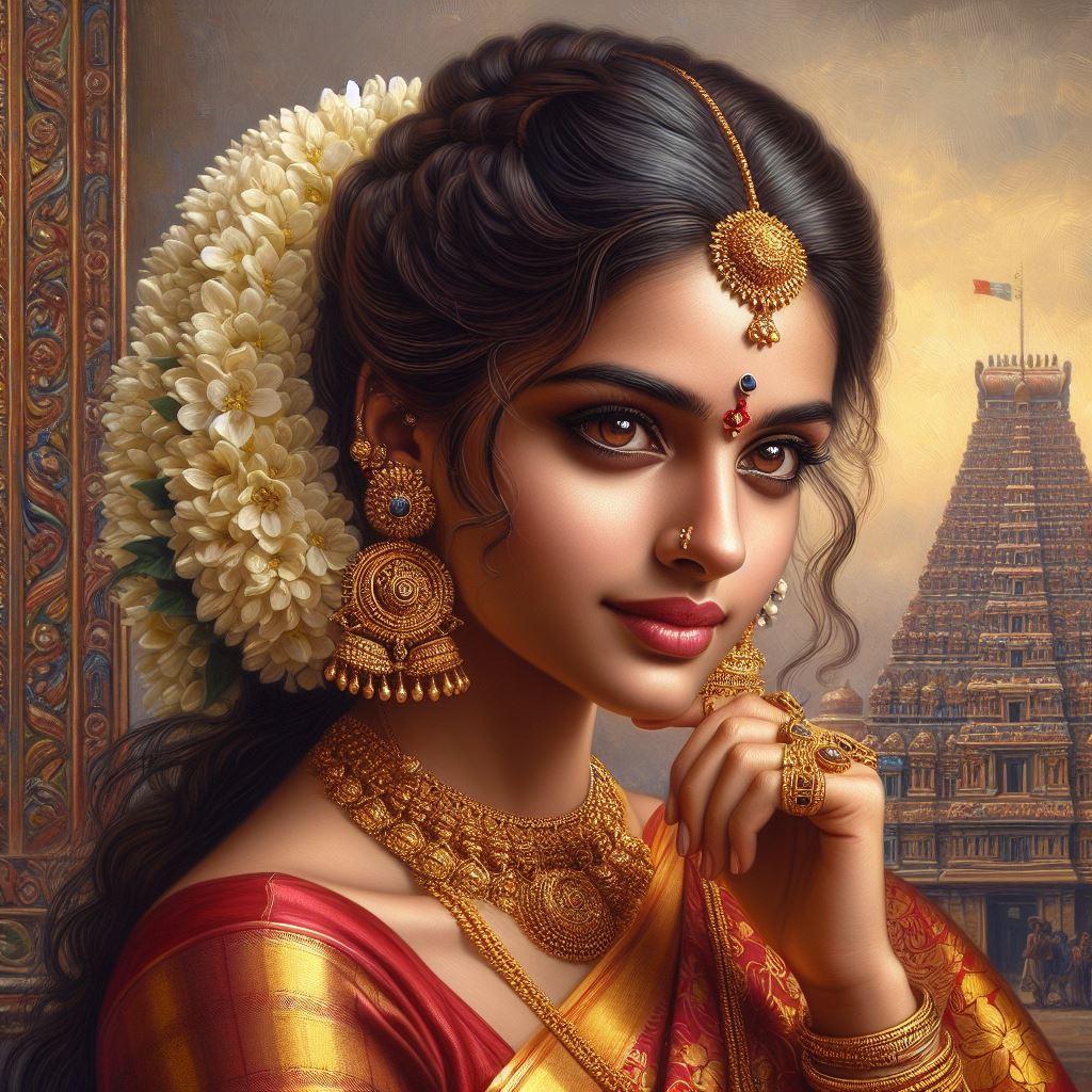 The Temple Muse
#artballz 
#aiArtofIndia 
#aoi_portraits 
#traditionalwear 
#TraditionalElegance 
#aiartcommunity
#WednesdayWonders 
#bingaiart
#AIart 
#beautiful 
#Love