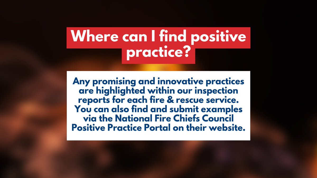 🚒 Promising practice vs innovative practice 👇 We explore the difference between promising and innovative practice in our fire & rescue service assessments, as well as how you can find and submit positive practice via the @NFCC_FireChiefs Positive Practice Portal.