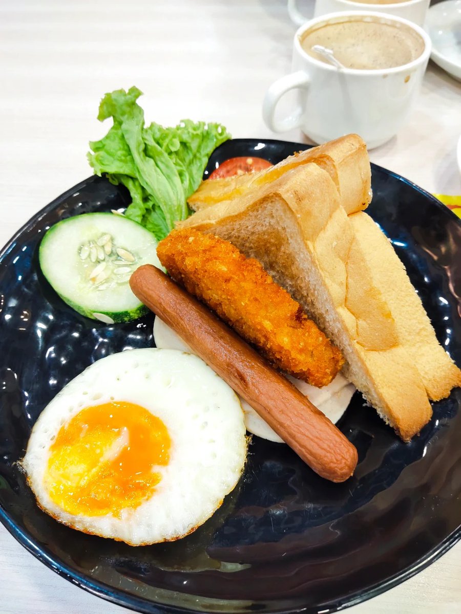 Starting my day right with a delicious breakfast spread. There's nothing better than good food and some quiet moments to kick off the morning.