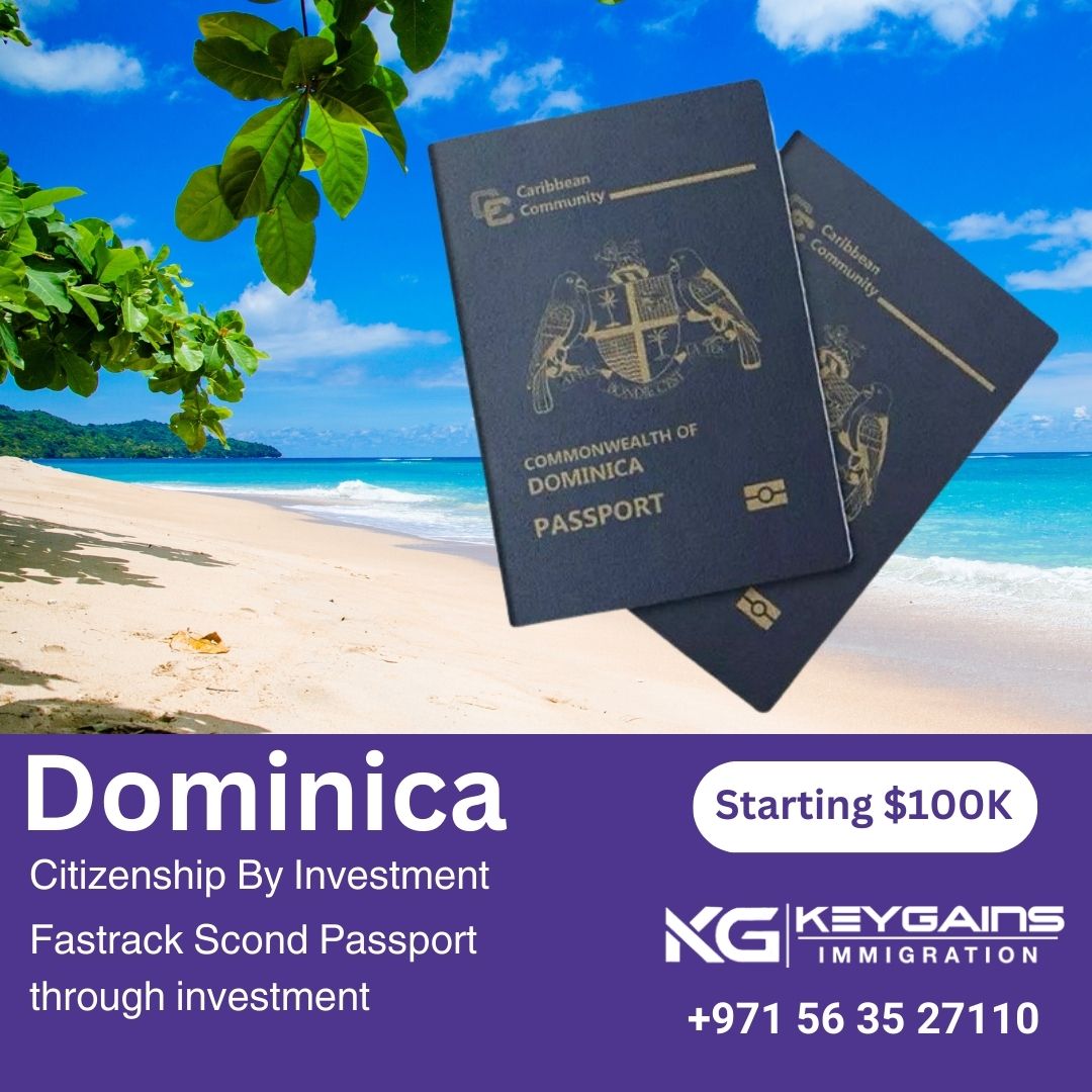 Keygains_dmcc's tweet image. Unlock the perks of Dominica Citizenship: visa-free travel, tax advantages, a second home in the Caribbean, and investment opportunities starting from $100k USD. 🌴 #DominicaCitizenship #GlobalMobility #InvestmentMigration 📷 +971 56 35 27110