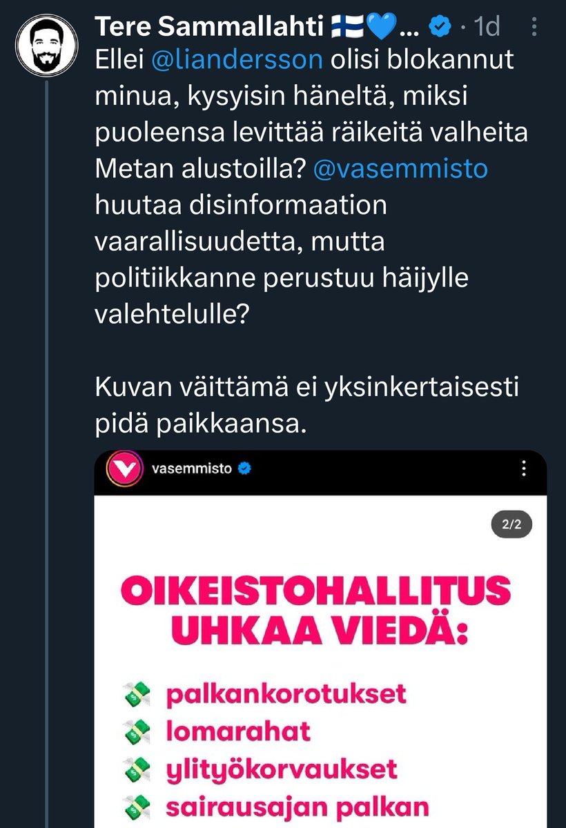 Mies, jonka monet tviitit alkavat nykyään 'Jollei NN olisi blokannut minua, niin…' Wonder why? 🤔