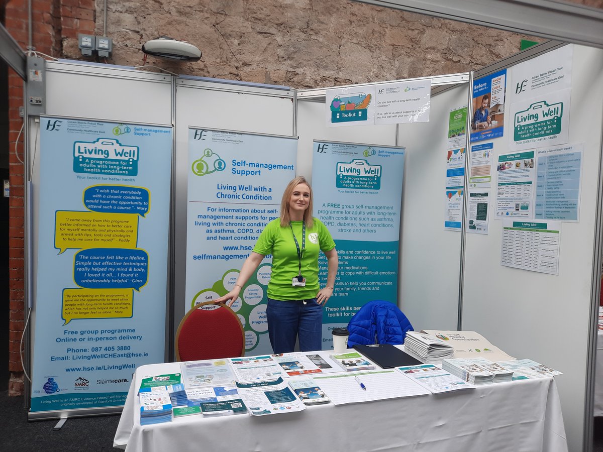 Triona McNamee, Living Well Coordinator in @Ch6East is all set and ready to go at the 50 Plus Show in @TheRDS . Drop by to learn more about the #HSELivingWellProgramme.

For more info visit: hse.ie/LivingWell
@HsehealthW @HSELive @HSEQuitTeam @SeniorTimesMag