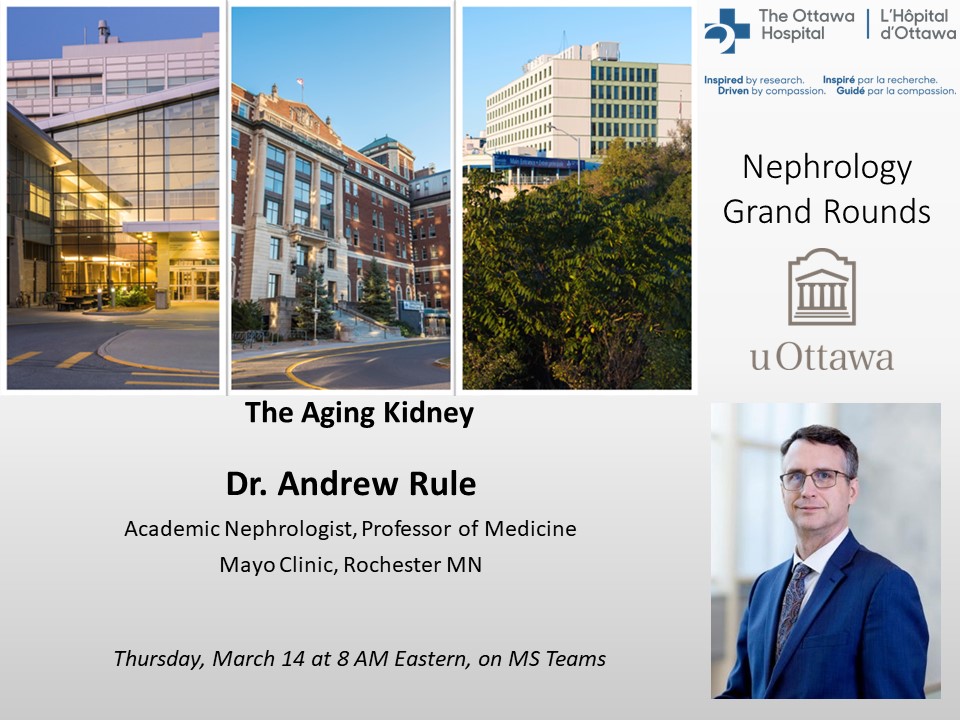 hswapnil's tweet image. Happy #WorldKidneyDay2024 #WKD2024 everyone!

The @OttawaRenal #NephGR will have @AndrewRuleMD present today on the Aging Kidney!