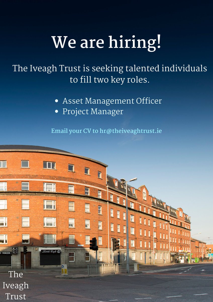 📢Join The Iveagh Trust! If you're passionate about community impact and have experience in asset management or project management, we want to hear from you. Asset Management Officer - irishjobs.ie/job-beta/build… Project Manager - irishjobs.ie/job-beta/proje… #jobfairies #hiring