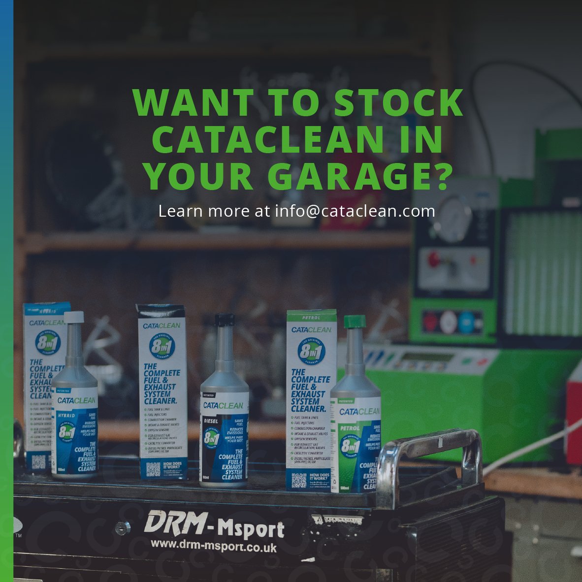 Want to stock Cataclean in your garage? Contact us at info@cataclean.com to learn more about becoming a distributor today. #garage #stock #stockist #sell #Cataclean #EngineCleaning #FuelAdditive #emissions #MPG #enginesystem #catalyticconverter #fueladditive
