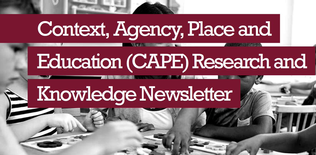 I am pleased to be able to share our Context, Agency, Place and Education (CAPE) March 2024 Newsletter. This is my first attempt at curating the newsletter for CAPE, and therefore I would welcome any feedback. sway.cloud.microsoft/fw70CZANWuht9G…