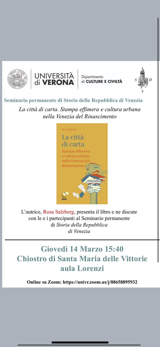 Seminari Storia di Venezia tweet media