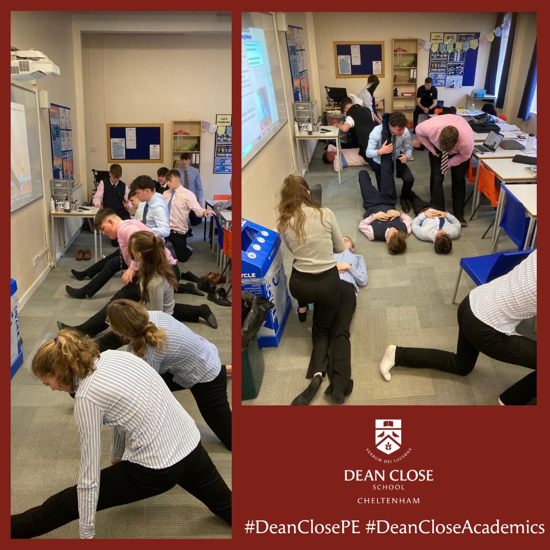 Lower Sixth Form 6 PE pupils had a fun practical lesson yesterday trying out different methods of flexibility training. #DeanClosePE #DeanCloseAcademics #DeanCloseSenior #DeanCloseSixthForm