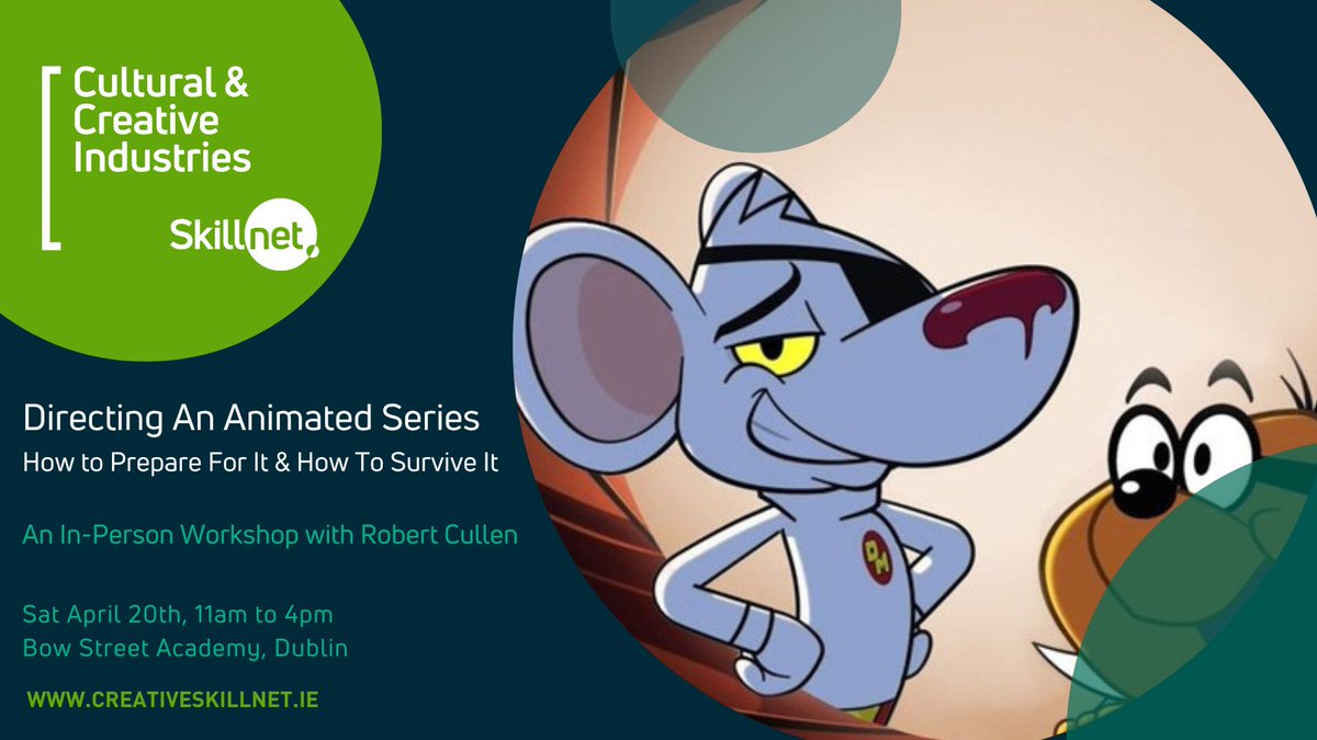 We are delighted to have Emmy-nominated director @RcullenRobert deliver a 1-day workshop on directing an animated series. Robert will explore the tools required to advance to the role of director within the animation industry, and how to stay there. tinyurl.com/bp95vrxp