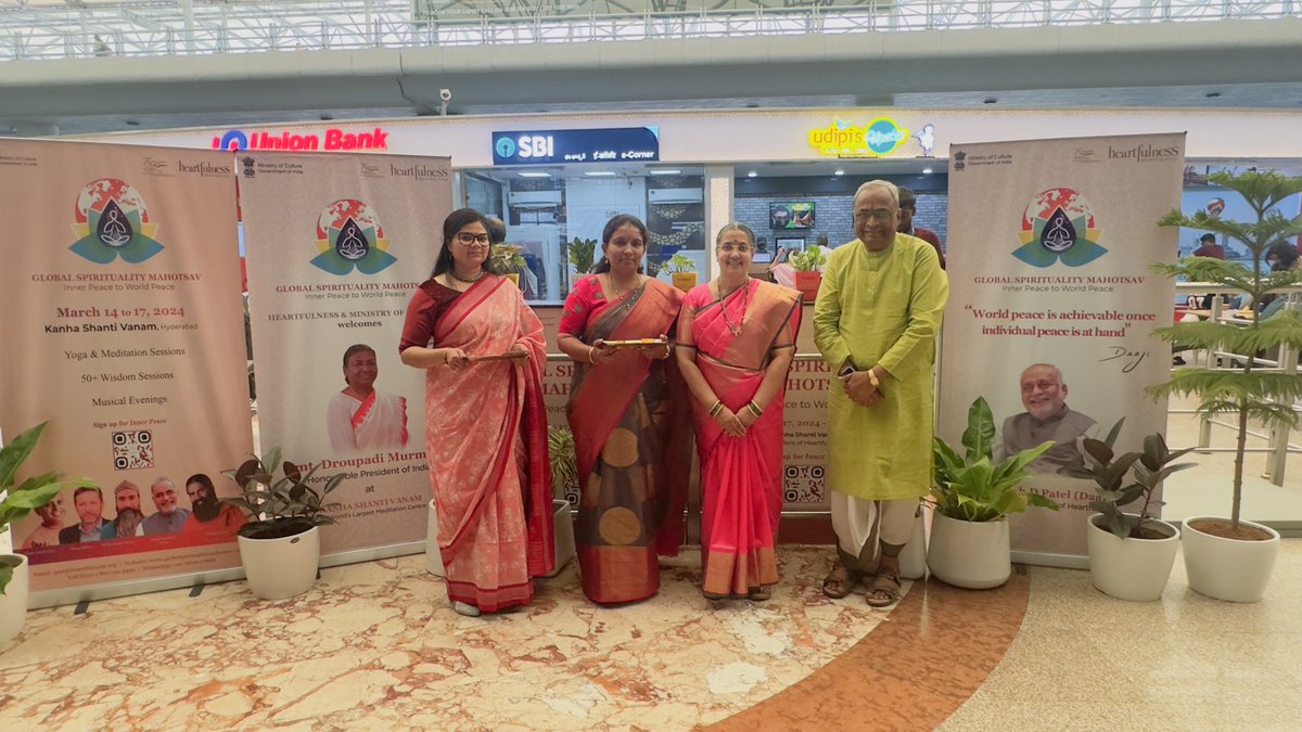 🌞The much anticipated #GlobalSpiritualityMahotsav, hosted by @MinOfCultureGoI with the theme 'Inner Peace to World Peace' begins in Hyderabad. National Guide of HJS, Sadguru Dr. @HJSDrPingale and Sanatan Sanstha's Guru Shrichitshakti (Mrs) Anjali Gadgil, revered figures in the