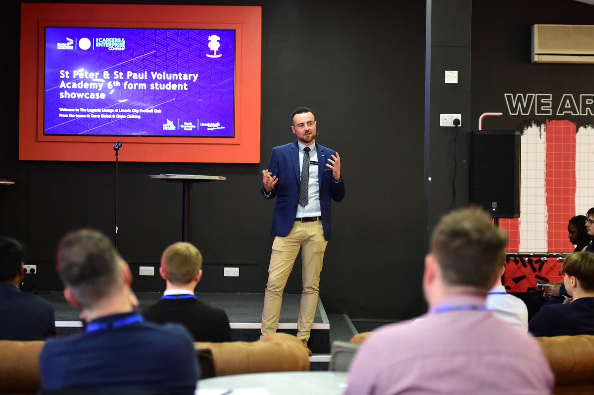 SSPPLincoln's tweet photo. Year 12 Student Business Showcase, Wednesday 28th February 2024, Lincoln City Football Club, Legends Lounge.
A group of our Year 12 students hosted a business showcase for local business leaders as part of their enterprise enrichment. https://t.co/LGZ27Wb3iB