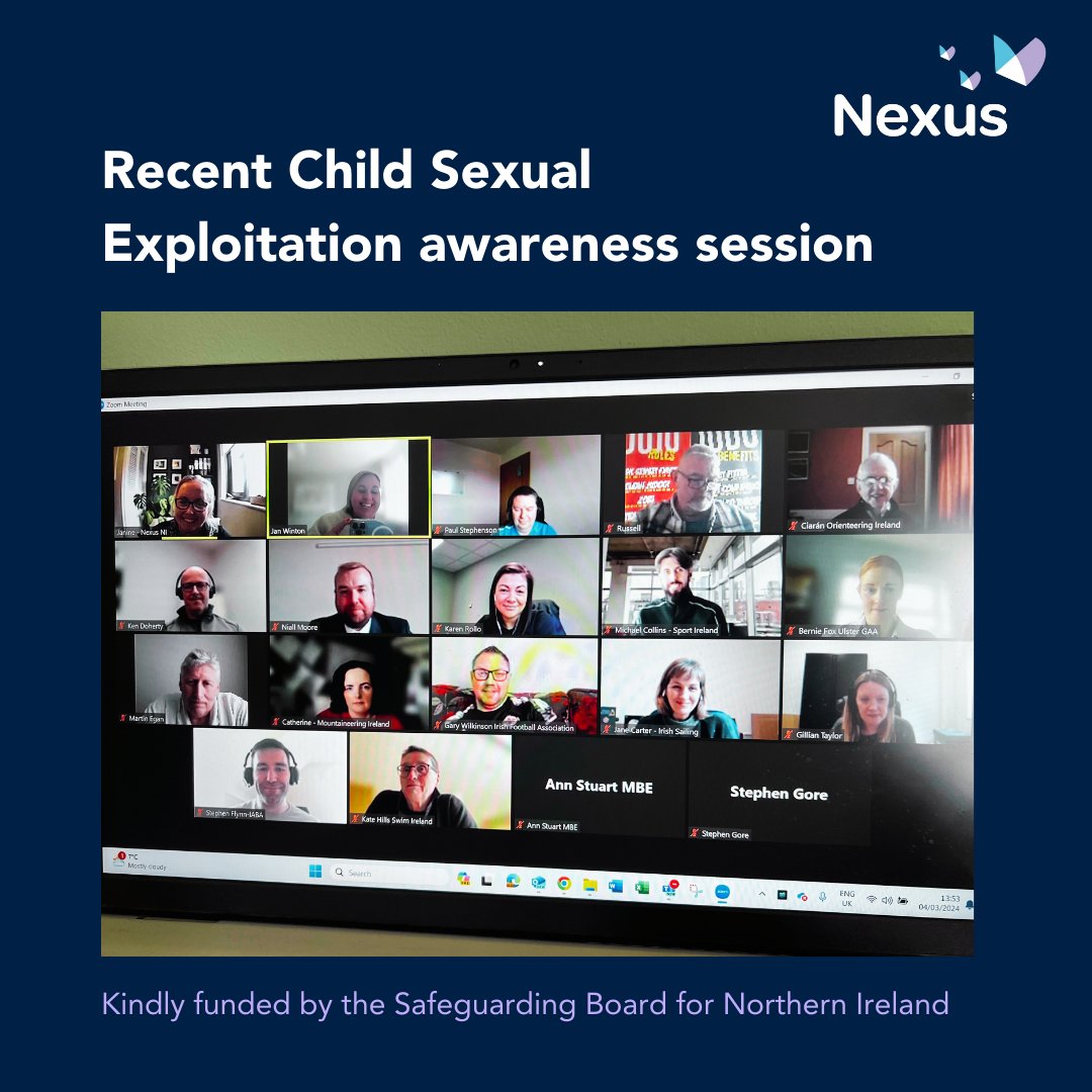 Last week we held a Child Sexual Exploitation (CSE) awareness session with Safeguarding representatives across the island of Ireland from the sports & faith groups sectors. We'll be rolling out training to these groups at grassroots level to help empower those who work... (1/2)