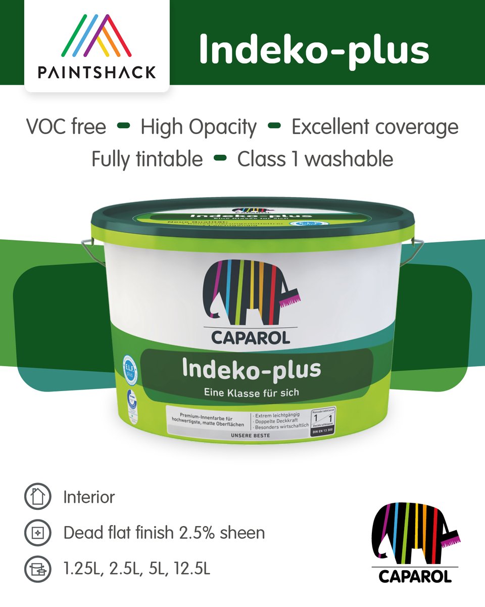 PaintshackLtd's tweet photo. Caparol Indeko-plus Premium High Opacity Matt Emulsion 2.5% Sheen
https://t.co/SD94uHcCwC

#paintshack #painting #paint #decorating #painters #waterbased #uk #caparol #spray #diy #homedecor #decorating #twofussyblokes #rollers #xvlp #indekopluss #emulsion https://t.co/tLOZHlfUMF