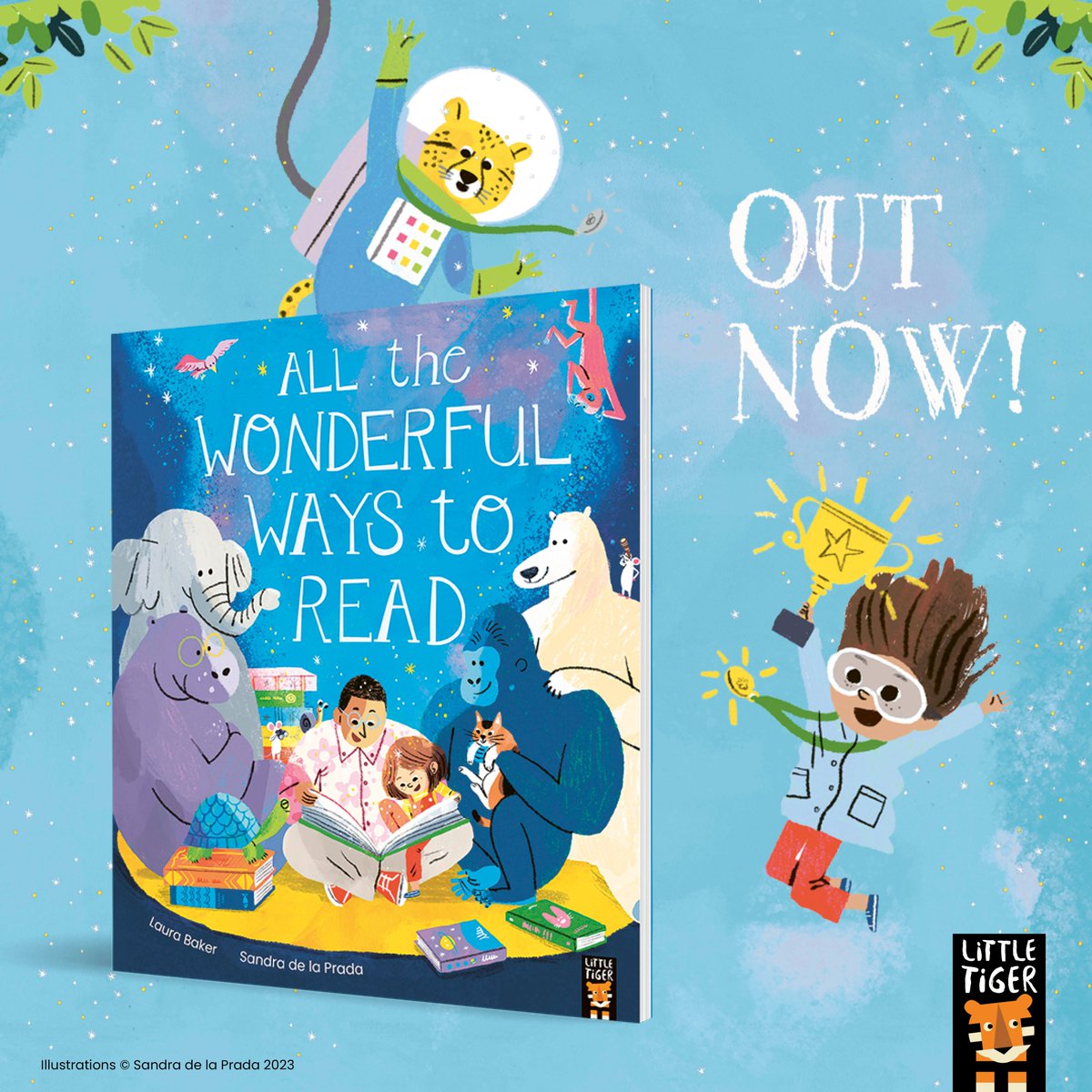 🎉 Paperback out today 🎉 All the Wonderful Ways to Read is now out in paperback, and it's just as gorgeous as the hardback! I love this book so much and hope it inspires and celebrates a love of all sorts of reading - any book, anywhere 💙 @sandradelaprada @LittleTigerUK