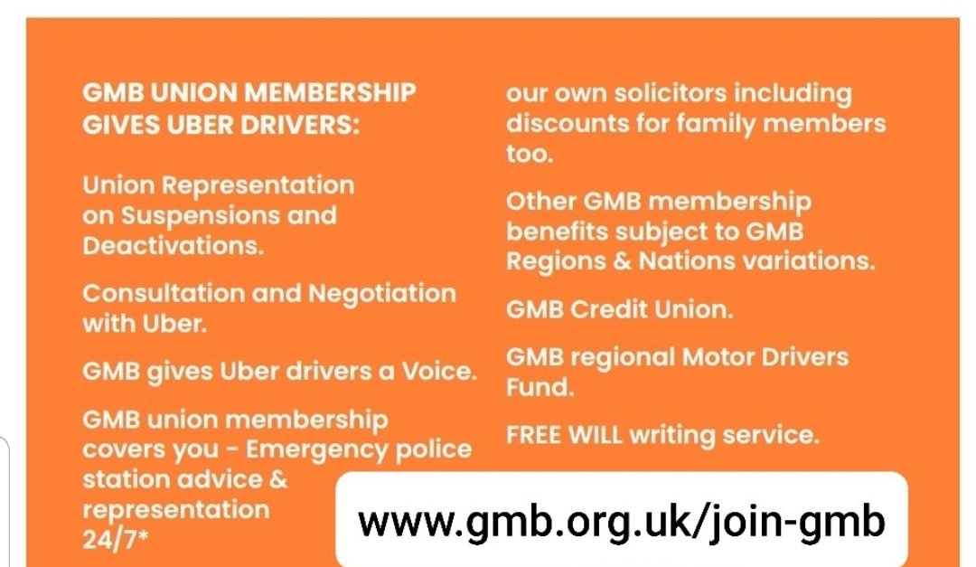 GMB_SR_Drivers's tweet photo. #Taxi and Private Hire Drivers, including working on #Uber platform.
Don't delay.....Get protected at @GMBSouthern Region
ππ½ Join Today
Under 50p a day......βπΏ
#uberdrivers #boltdrivers #sussex #Hampshire #Reading #gatwick #tfldrivers #Dorset
#membersunion https://t.co/AWhq9kHXsl