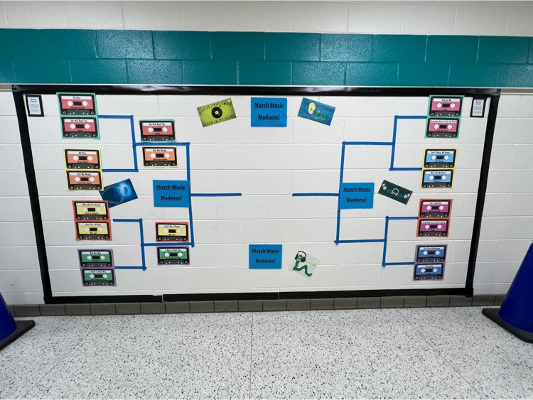 ButtsRoadInt's tweet photo. March Madness, Music edition!  What's your favorite song from these options?  The kids vote each week in music as they listen and analyze these audio masterpieces.  Who will win???  #SOaRingHighatBRI https://t.co/Hw3Sr5QdDP