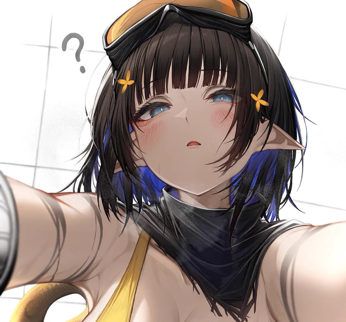 ズゥママ初描きだけど露出多いから全体上げるのが怖い 