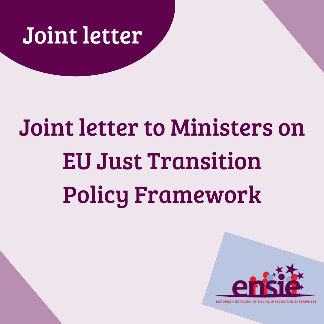 📝 Proud to join 21 organizations in calling for an EU policy framework for #JustTransition! ENSIE supports upscaling of social enterprises & community-led initiatives for a sustainable future. 🔗#WISEs play a crucial role in Just Transition! Read more: bit.ly/4ctl7Ez
