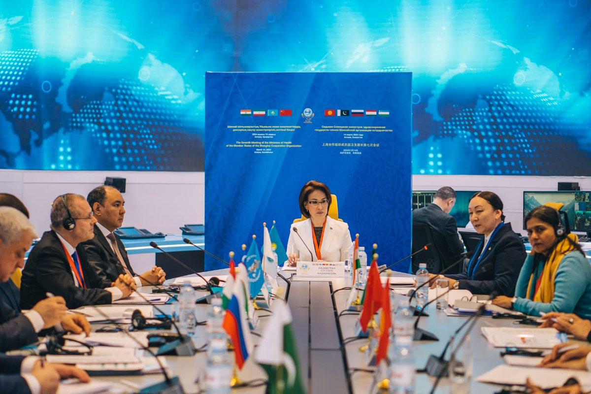 🇮🇳delegation at 7th #SCO Health Ministers' conference held under 🇰🇿 Chair in Astana was led by Addl Secy Roli Singh @mohfw. Delegates discussed health sector achievements, challenges, scope of collaboration impacts of climate change and future cooperation within SCO framework.