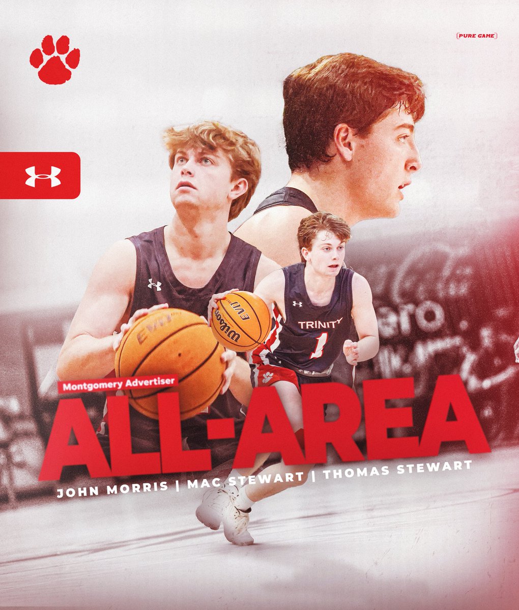 TPSAthletics1's tweet photo. Congratulations to John Morris, Mac Stewart, and Thomas Stewart for being named to the Montgomery Advertiser All-Area Team! #gocats #trinitybasketball https://t.co/rxkVhLJIVT