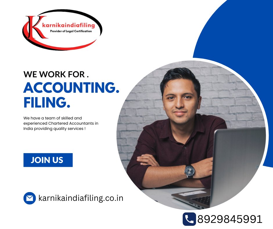 We have a team of skilled and experienced Chartered Accountants in India providing quality services!
#Accounting #filingwork #everdayworking #easytomake #easytoapply