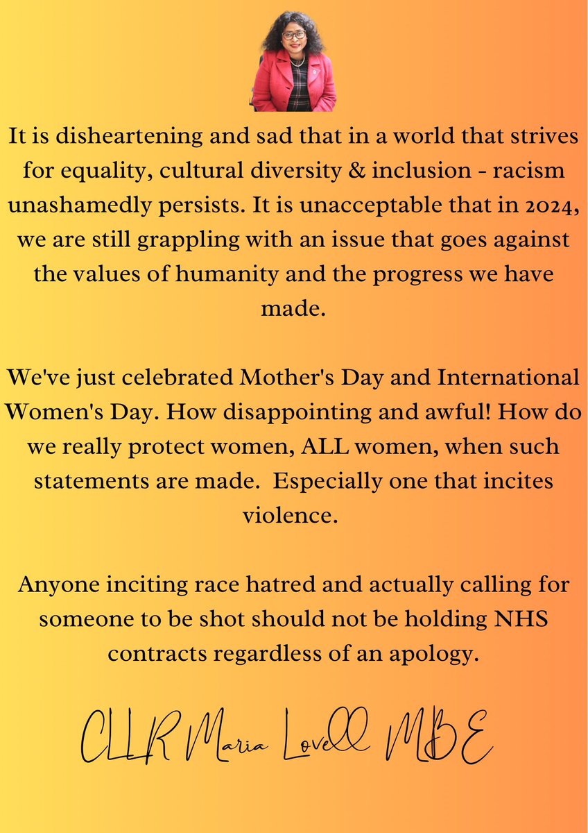 CLLR Maria Lovell MBE tweet media