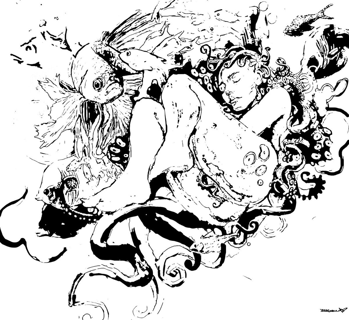 Gm
I got carried away with the fact that I translate my works into black and white, rasterizing images, sometimes it turns out very cool