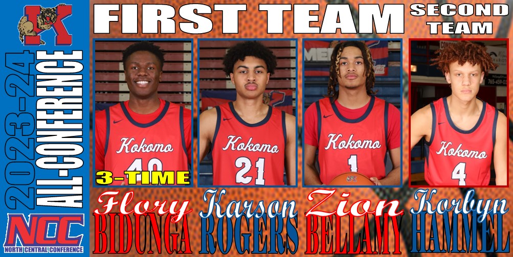 ALL-NCC BOYS BASKETBALL Congratulations to senior Flory Bidunga, senior Karson Rogers and junior Zion Bellamy for being named All-North Central Conference First Team in boys basketball. This is the third straight selection for Flory. Sophomore Korbyn Hammel was named to the…