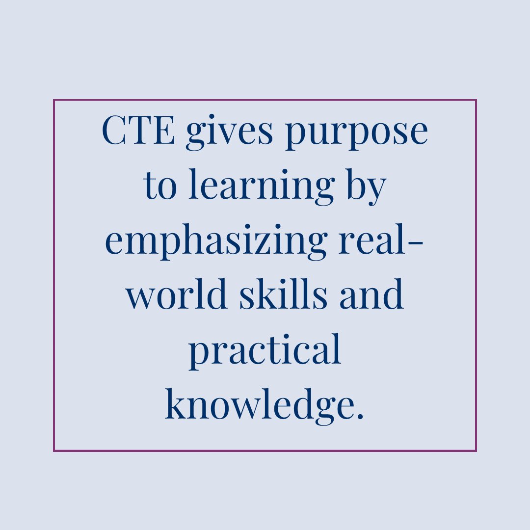 The mission of Career and Technical Education (CTE) is to empower all students to be successful citizens, workers and leaders in a global economy. CTE gives purpose to learning by emphasizing real-world skills and practical knowledge. #CTEforNC