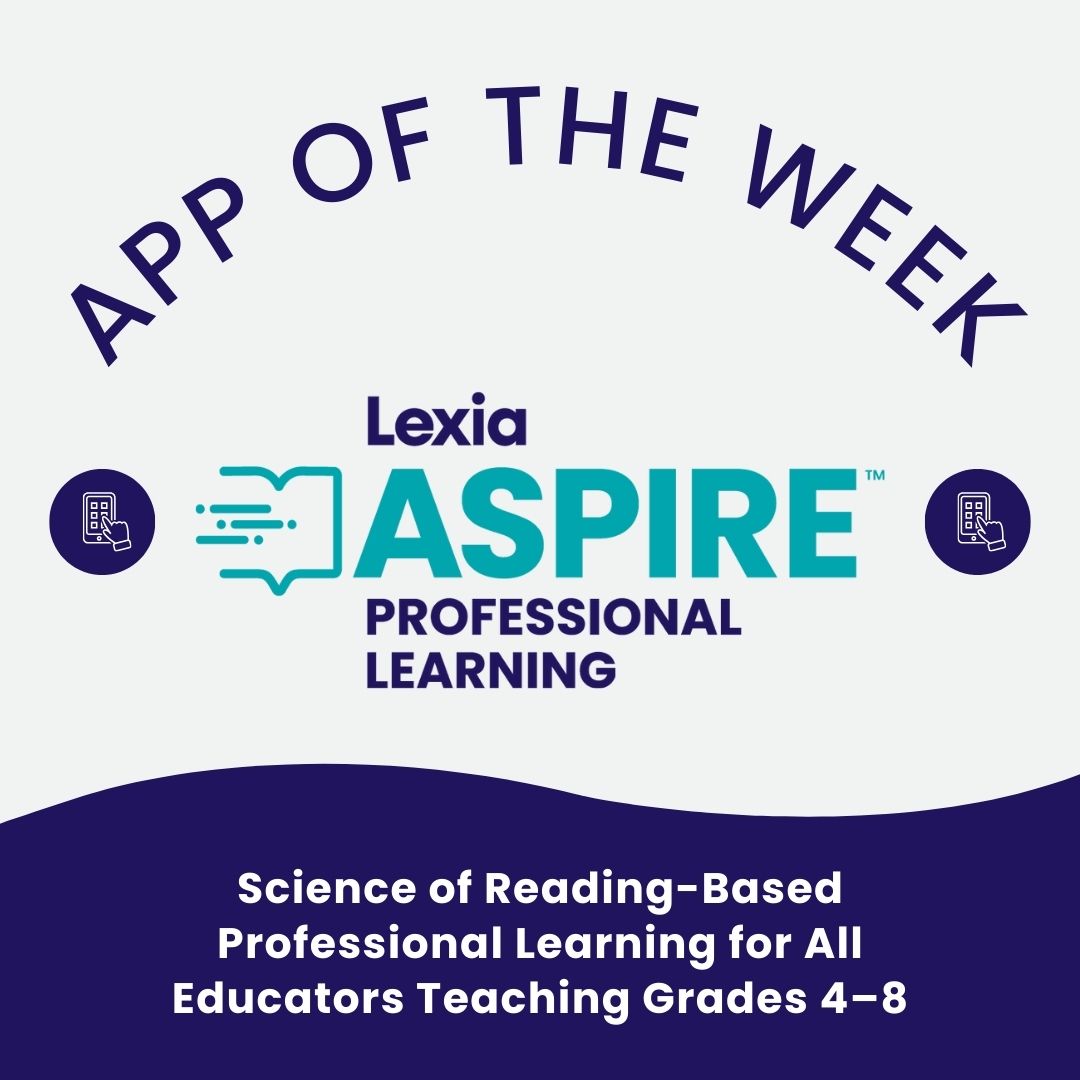 The @learningcounsel names Lexia Aspire® as the App of the Week! 🎉💻 Discover more about #LexiaAspire, our self-paced, science of reading-based, digital solution & how it empowers all educators to accelerate #literacy skills among students in grades 4-8. spr.ly/6011Xeuzf