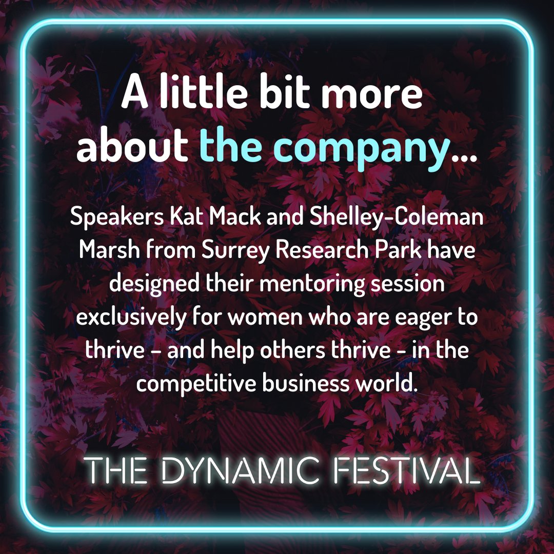 We're super excited that @surreyrp is involved in The Dynamic Festival!

As well as being one of our sponsors, they will also be hosting the Mentoring breakout session.

Get your ticket: bit.ly/49pXkCK

#dynamicfestival2024 #thedynamicfestival #womeninbusiness
