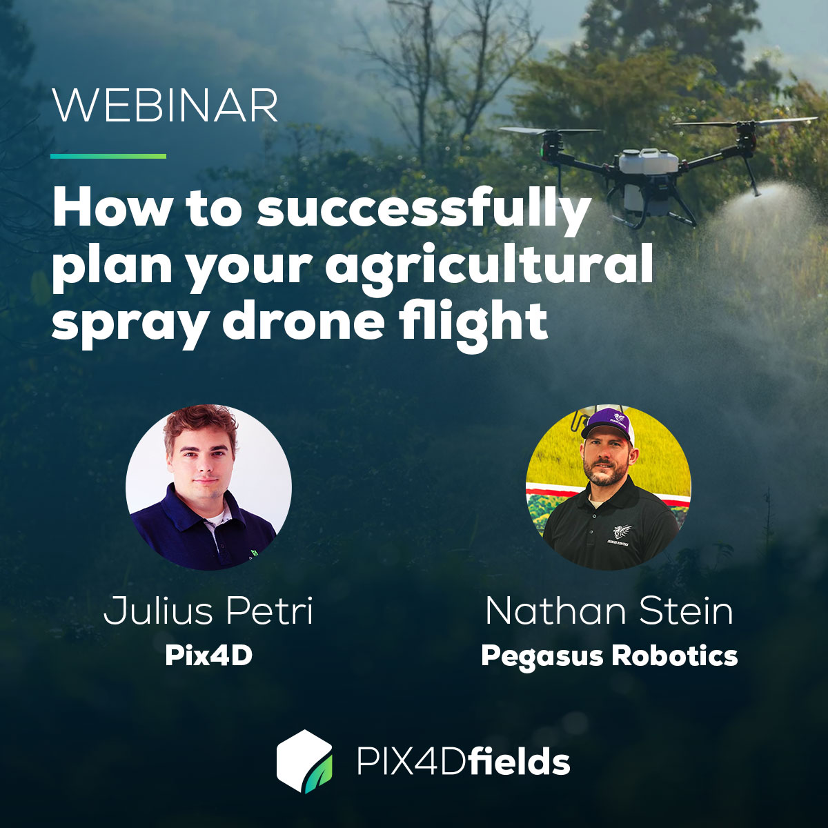 📢Only a few days left to register for our #webinar! Join us on March 21st at 4PM CET for a discussion on how to successfully plan your agricultural spray drone flight and a live Q&A! Register today hubs.li/Q02ppcHd0 #precisionagriculture #PIX4Dfields