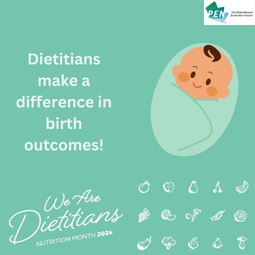 Dietitians make a difference! Does dietitian involvement affect birth outcomes (e.g. birth weight, preterm birth, infant mortality) during pregnancy? Read more: bit.ly/3uU7ywH