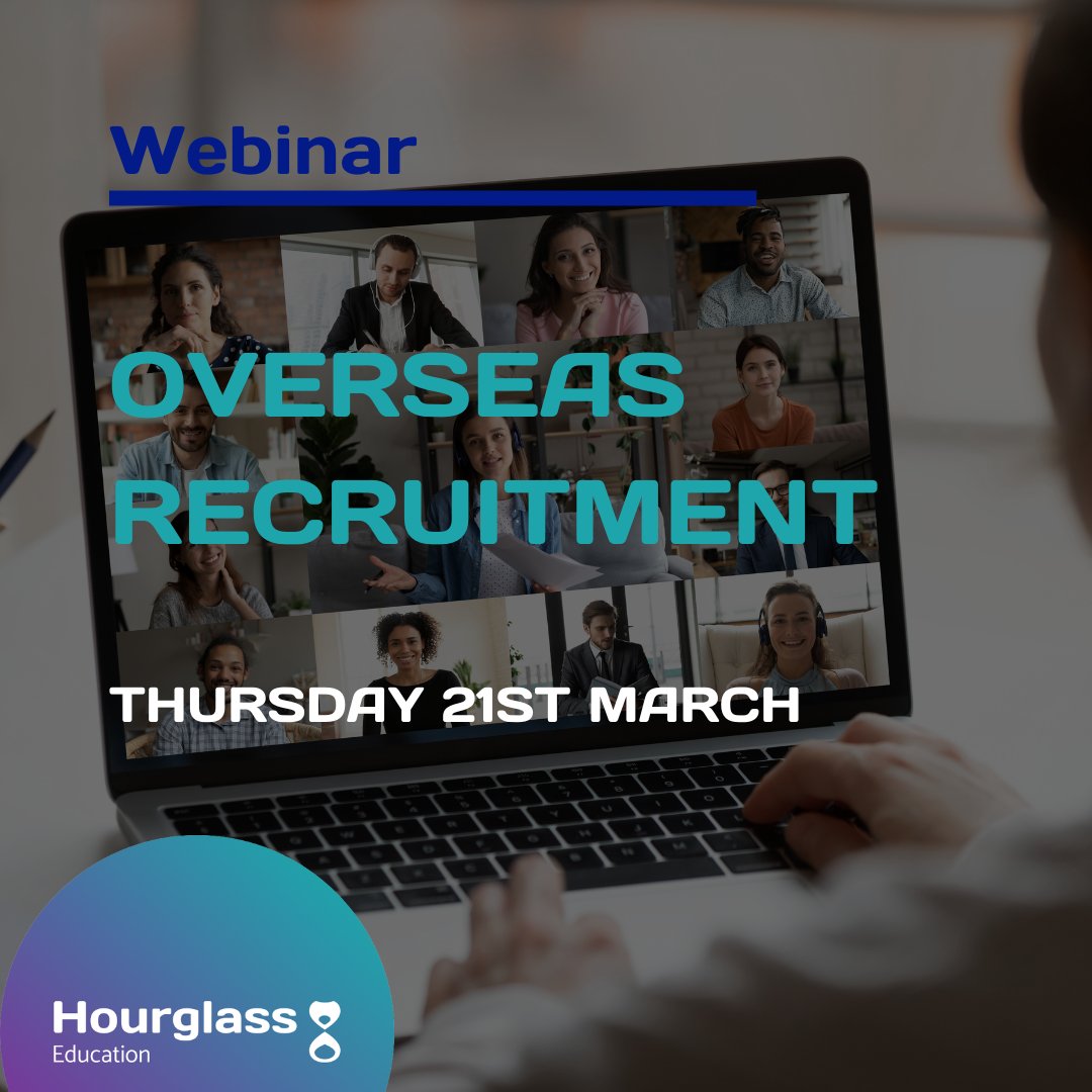 Just one week left until our next webinar! Don't miss out on the chance to explore the benefits of overseas recruitment with Hourglass Education. Monday 21st March - 1 PM. Secure your spot now - education@hourglasseducation.com #internationalrecruitment #hourglasseducation