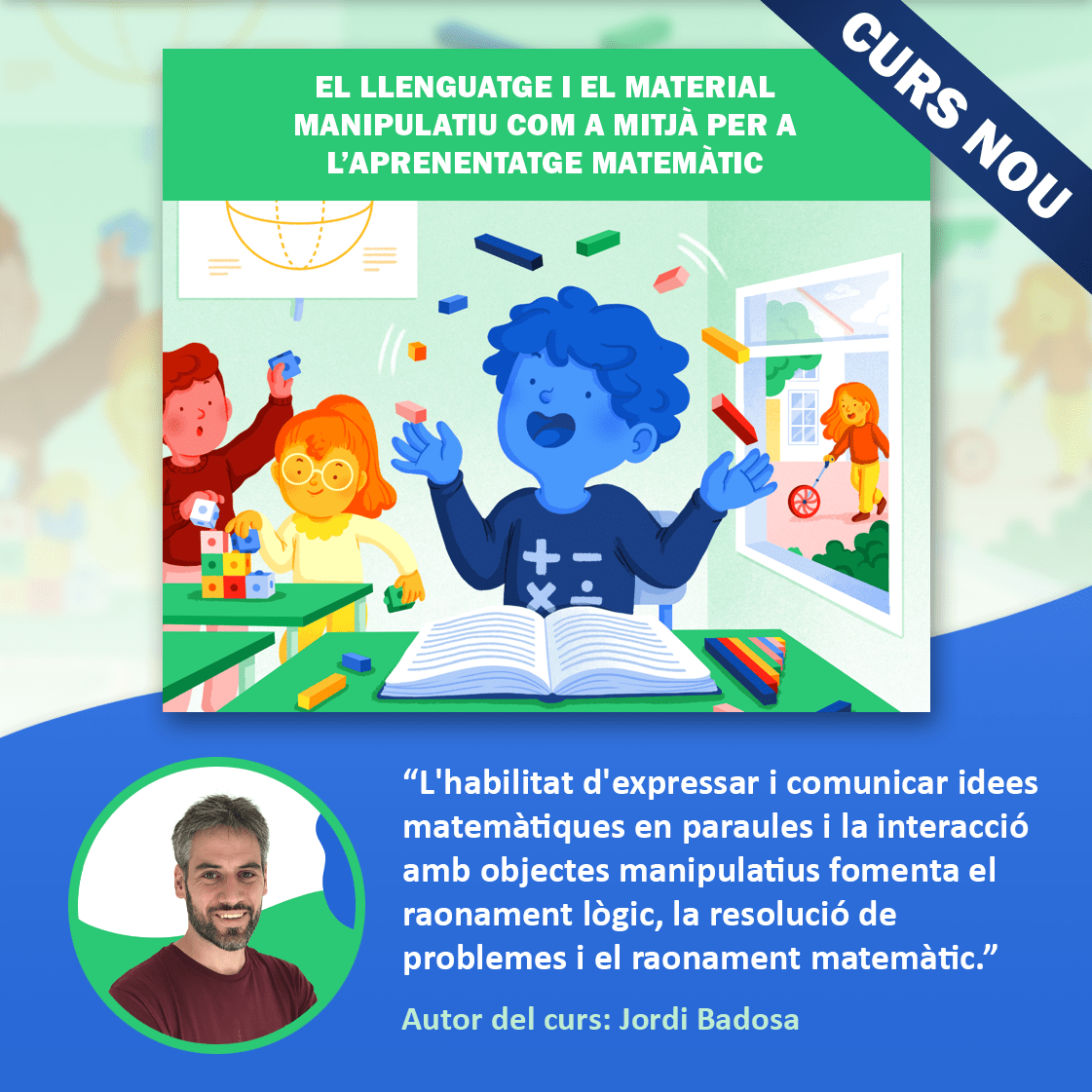 SomDocents's tweet photo. Estrenem curs! No et perdis aquesta formació sobre llenguatge i material manipulatiu com a mitjà per a l'aprenentatge matemàtic! 

https://t.co/ZvRzo7shGh https://t.co/73pEp6rxEb